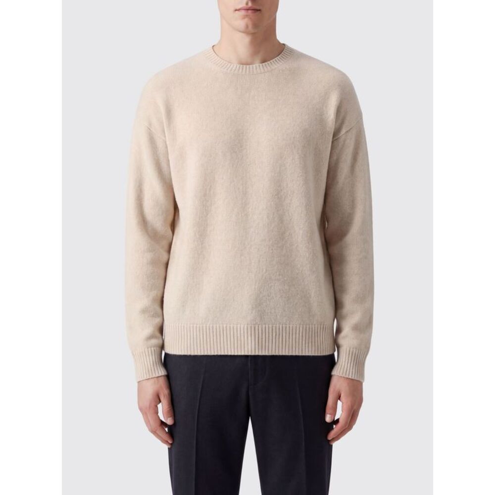 Laneus Men Laneus Cashmere And Silk Crewneck Jumper With Dropped Shoulders